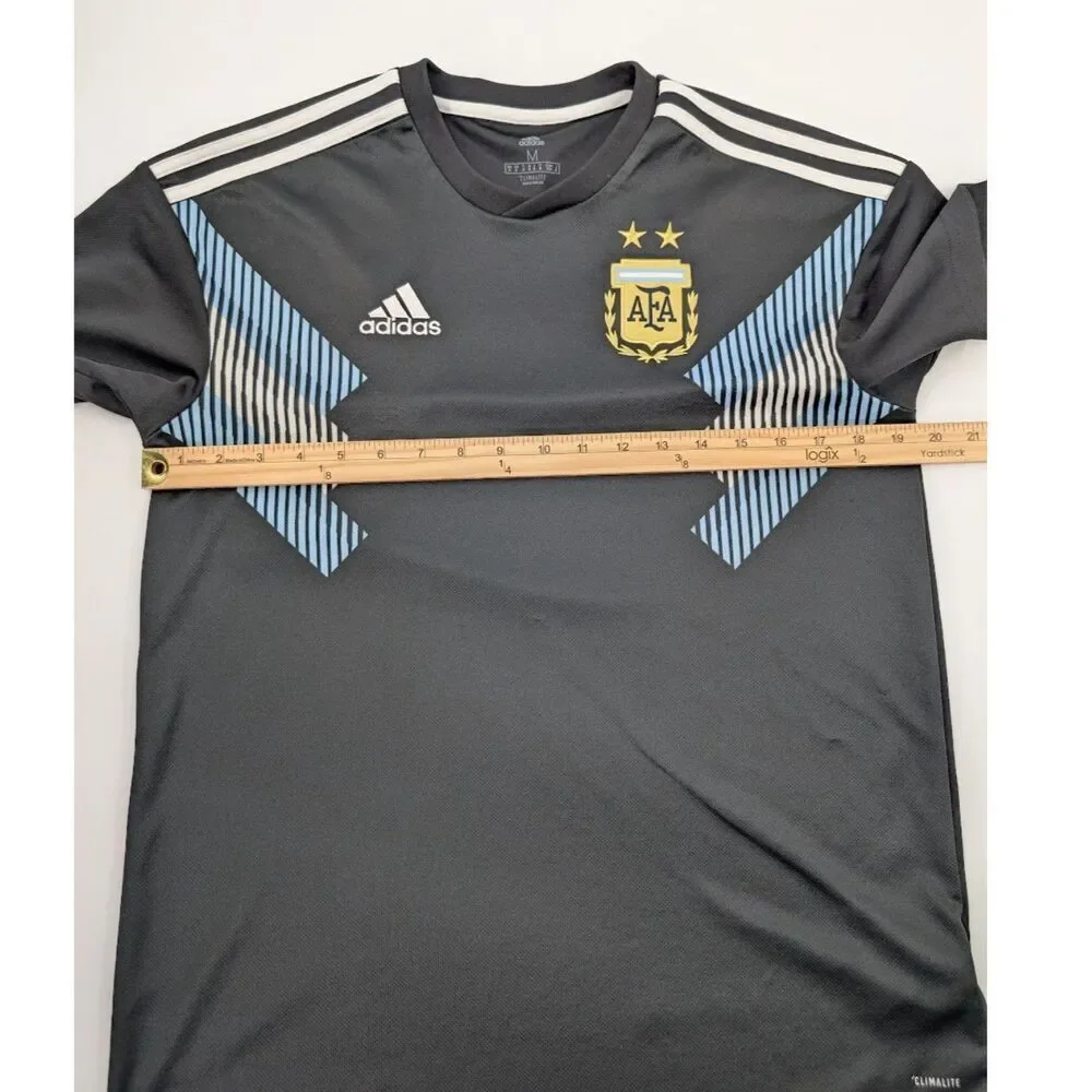 Argentina Soccer Jersey Mens Medium Black World Cup Away AFA Futbol - Picture 11 of 16